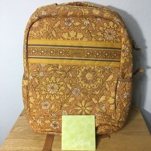 Sisters Longaberger Golden Fields Backpack Yellow Quilted